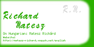 richard matesz business card